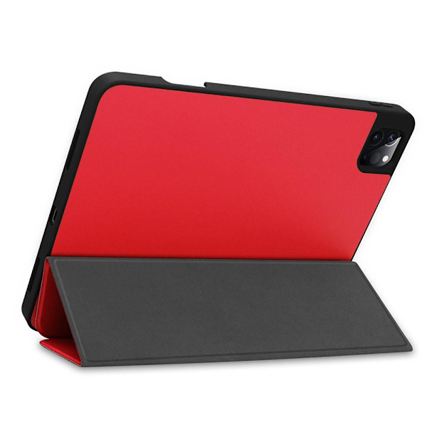 iPad Pro 11 2021 Slim fit tri-fold fodral - Röd Röd