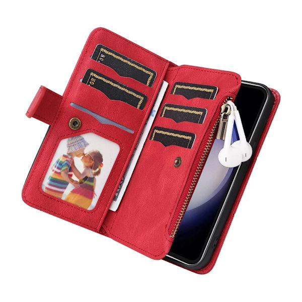 KT Multifunktion Series-5 Til Samsung Galaxy S23 FE Telefontaske Red
