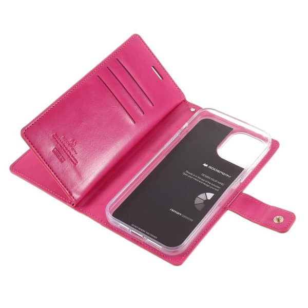MERCURY GOOSPERY Mansoor iPhone 12 Pro Max Lompakkokotelo Pink
