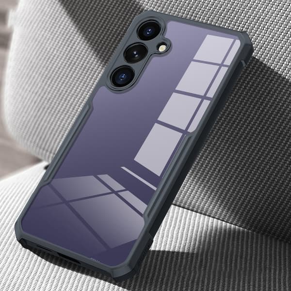 XUNDD For Samsung Galaxy S25+ Deksel Støtsikkert TPU + Akryl Bakdeksel Black