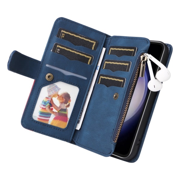 KT Multifunktion Series-5 Til Samsung Galaxy S23 FE Telefontaske - Blå Blue