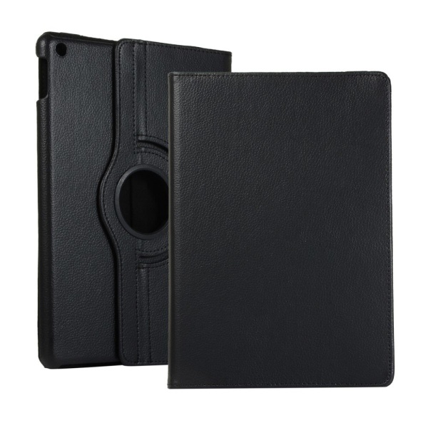 Apple iPad 10.2 2021/2020/2019 Litchi Texture -teline - Musta Black