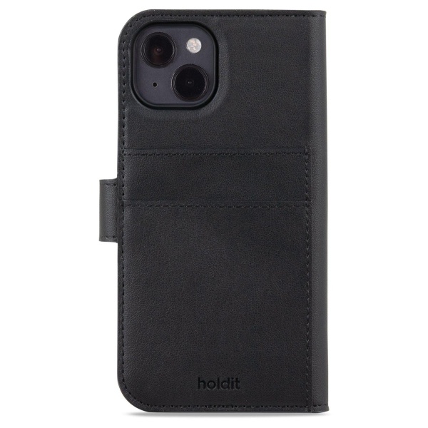 HOLDIT Wallet Case Magnet Plus Plånboksväska till iPhone 15 Svart