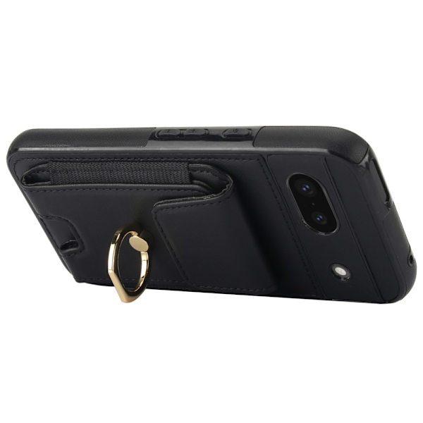 Google Pixel 8a Kickstand Case Puhelimen Suojakotelo Korttipaikoilla Black