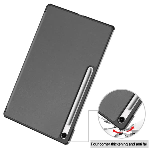 Kolmen taittotelineen älykotelo Samsung Galaxy Tab S10 FE+ Grey