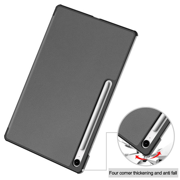 Trifoldet stativ Smart Taske til Samsung Galaxy Tab S10 FE+ Grey