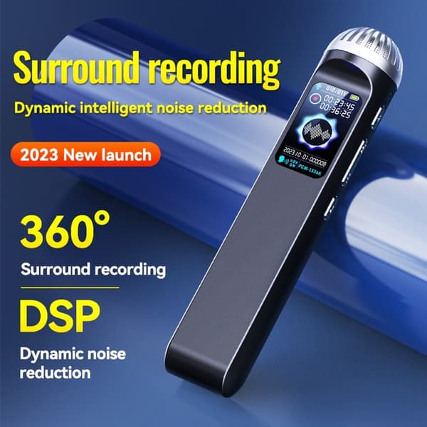 32GB digital lydoptager MP3 - afspiller Støjreduktion Optageenhed Diktafon Black