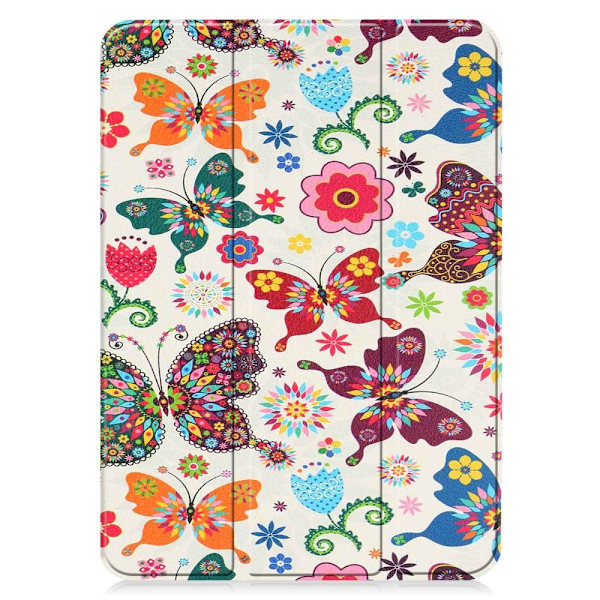 Trifoldet stativetui til iPad 10.9 (2022) Tabletcover - Sommerfugl Multicolor