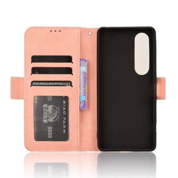 Wallet Stand Flip Phone Case for Sony Xperia 1 VI  - Pink Pink