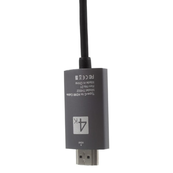 USB-C till HDMI Kabel Adapter 4K High Speed Adapter - Svart Svart