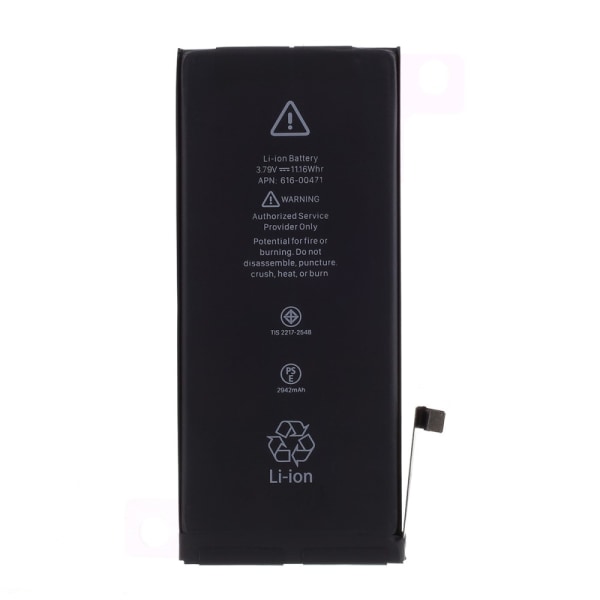 Til Apple iPhone XR 3.82V 2942mAh Li-ion-batteri med Flex-kabel Black