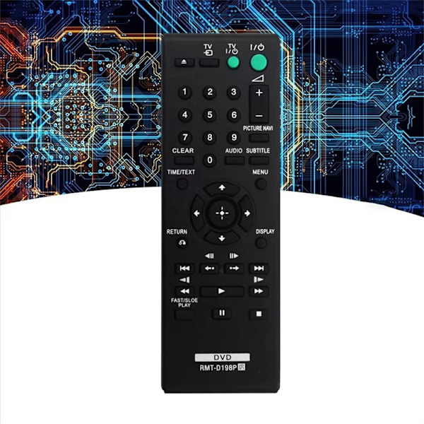 Fjernkontroll erstatning for RMT-D198P For Sony DVD Black