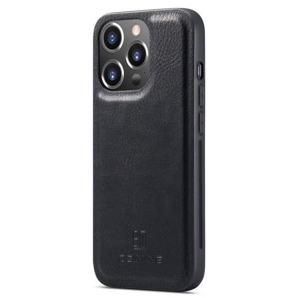 DG.MING iPhone 15 Prolle Irrotettava 2-in-1-lompakkokuori Black