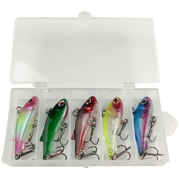 5 st Fiskedrag naturtrogen simning Sjunkande Minnow bete sötvatten saltvatten multifärg