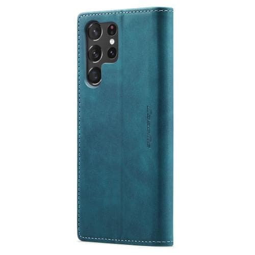 CASEME Retro Pung Taske til Samsung Galaxy S23 Ultra - Blå Blue