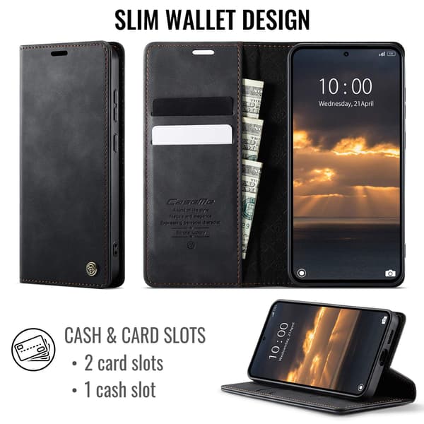 CASEME Xiaomi 17T Lompakkokotelo Black