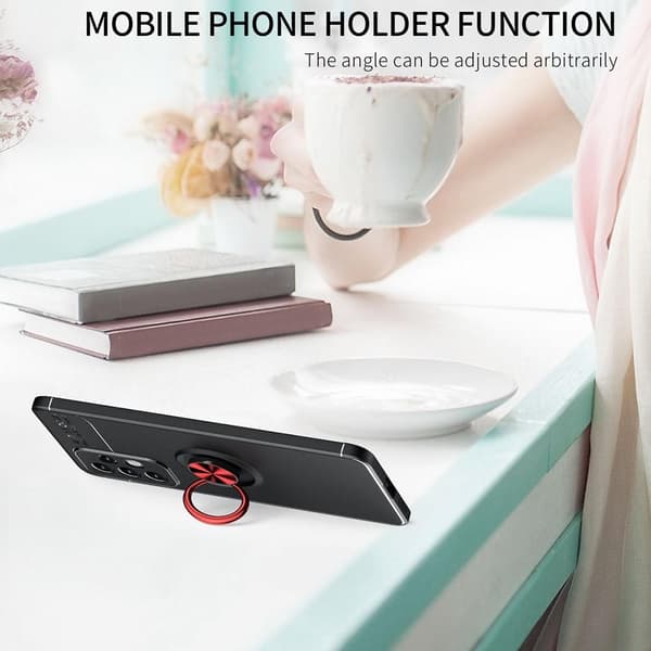 Samsung Galaxy A33 5G deksel med fingerring og innebygd plate Black