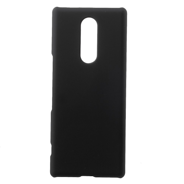 Rubberized Hard Plastic Protection Kansi - Sony Xperia 1 - Musta Black