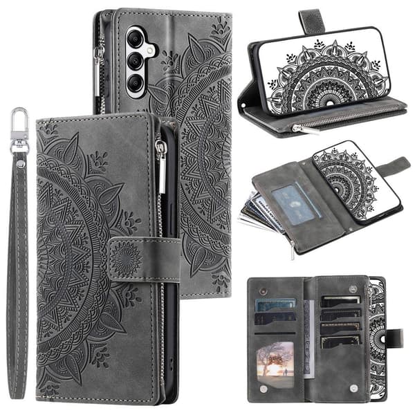 For Samsung Galaxy A57 5G Phone Wallet Case grå