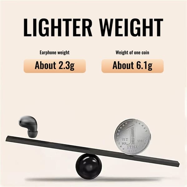 Trådløse hovedtelefoner In-Ear HiFi Stereolyd Bluetooth -Sleep HD Baslyd - Sort Black