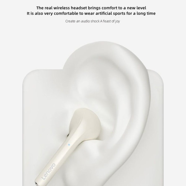 LENOVO LP50 Earbuds HiFi Bluetooth Headset BT5.3 Brusreducering Silvergrå
