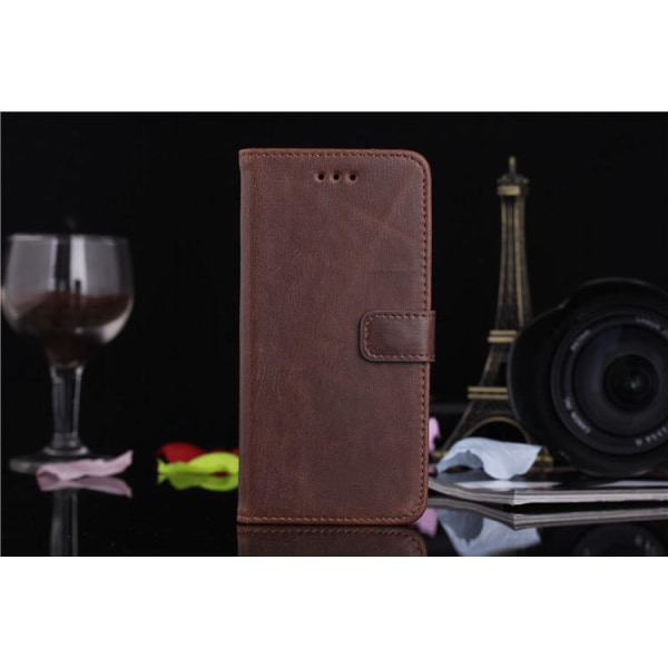 iPhone 6 / 6s Retro Plånboksfodral / Fodral - Mörkbrun Brown