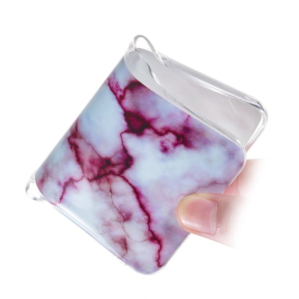 Marble Pattern IMD TPU Soft Back Case for Samsung Galaxy A70 - Style E Black
