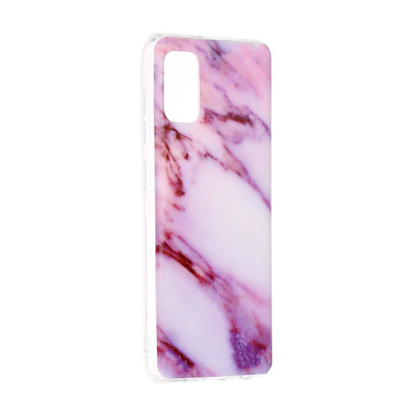 Marble Pattern IMD TPU Soft Back Case for Samsung Galaxy A41 - Style J Black