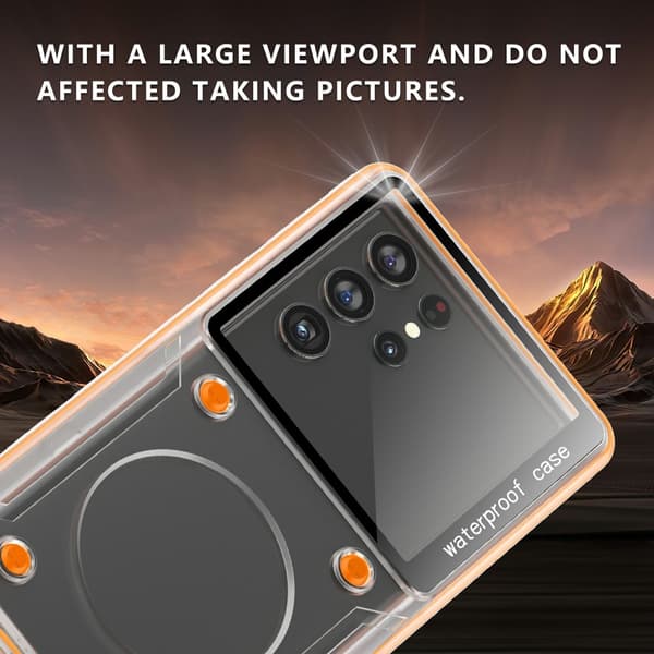 Universal IP68 vattentätt fodral Telefon mobil undervattensskydd Vit