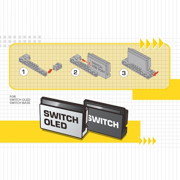 TOPWOLF til Nintendo Switch Switch OLED Joy-Con Controller Opladningsdock Red