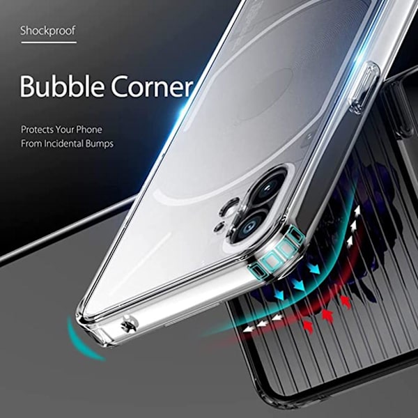 Transparant TPU + PC Skal Nothing phone (1) 5G Transparent