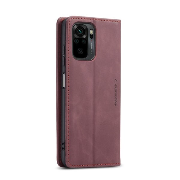 CASEME Retro Wallet Case for Xiaomi Redmi Note 10 4G/Note 10S - Red Red