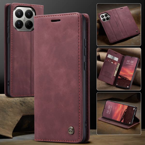 CASEME Til Xiaomi 17T Lommebokdeksel Red