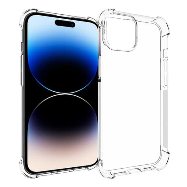 iPhone 15: lle TPU + akryyli pudotusta estävä puhelinkotelo Transparent