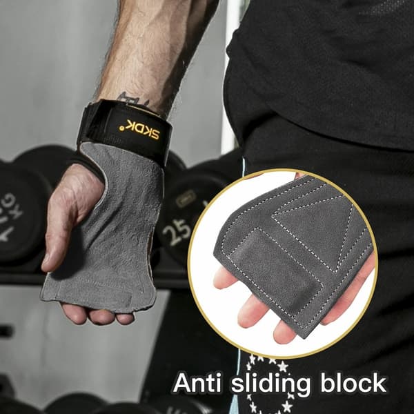 SKDK Tyngdlyftning Gym Handgrepp Sport Ventilerade träningshandskar Handledsstöd Rosa