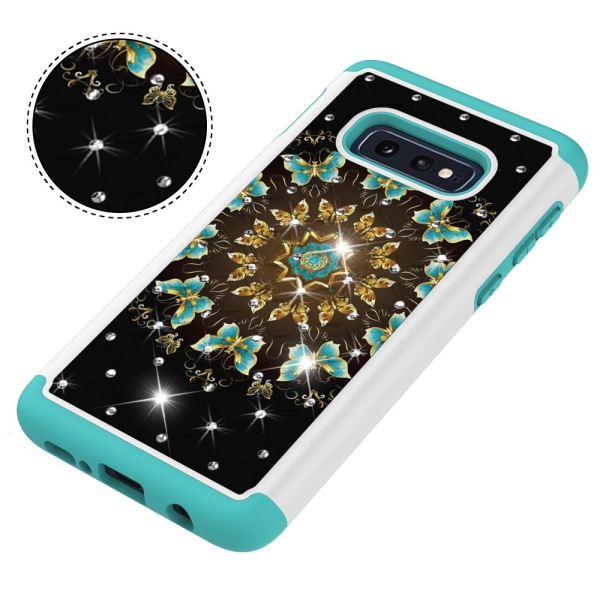 Samsung Galaxy S10e Pattern PC TPU Phone Shell - Pretty Butterflies Black