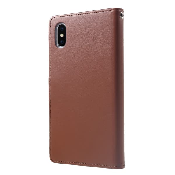 MERCURY GOOSPERY Rich Diary Lompakkokotelo iPhone XS Max - Ruskea Brown