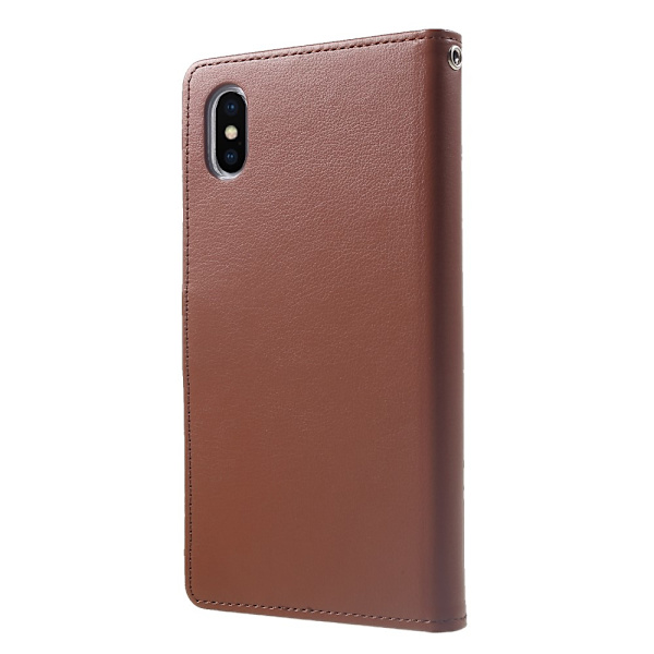Mercury GOOSPERY Rich Diary til iPhone XS Max - Brun Brown