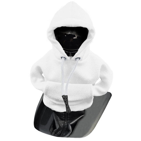 Bil Hoodie Skydd Design Dekoration Växelspak - Vit Vit
