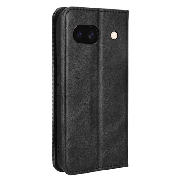 Til Google Pixel 8a Stand Phone Case Fuld Protection Pung Cover - Sort Black