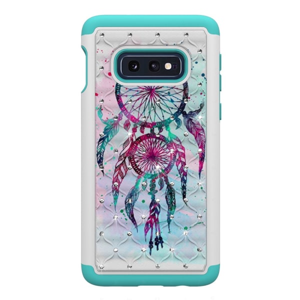 Samsung Galaxy S10e Pattern PC TPU Phone Shell - Mandala Flower Black