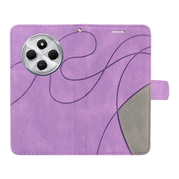 Til Xiaomi Redmi 14C KT - serie - 1 dobbeltfarve tegnebog Purple