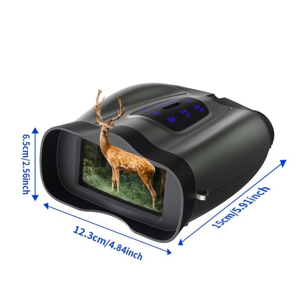 4K Nattekikkert med 16x digital zoom og 5000 mAh batteri – Digital IR-kikkert med kamera Black