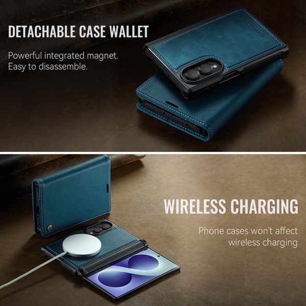 CASEME Magnetiskt plånboksfodral till Samsung Galaxy Z Fold8 Grön