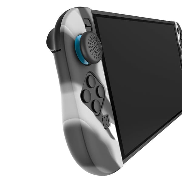 1 pari yhteensopivaa Nintendo Switch 2 -koteloa, jossa 4 suojusta, Musta-harmaa Grey