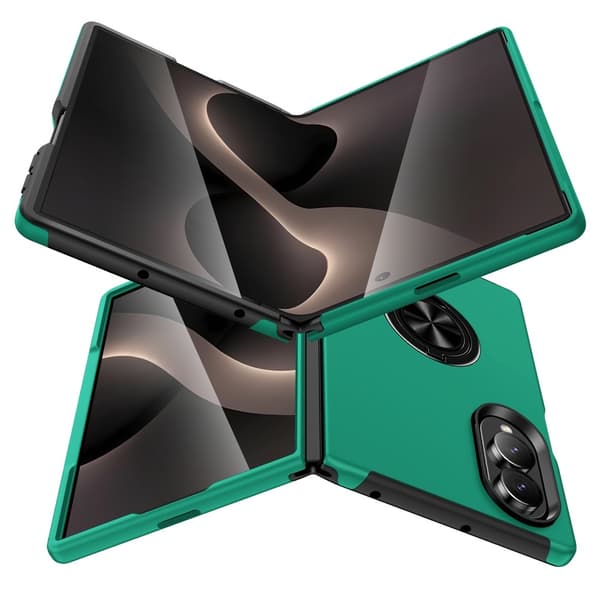 Hybridtelefonfodral med ringhållare till Samsung Galaxy Z Fold8 Grön