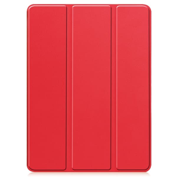 Til iPad Pro 11 (2024) Etui Tre - fold Stativ Tablet Cover med Pen Holder Red