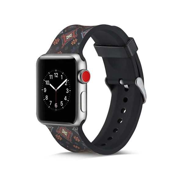 Silikone Armbåndsure til Apple Watch 4 44mm, Serie 3/2/1 42mm - Blomster Multicolor