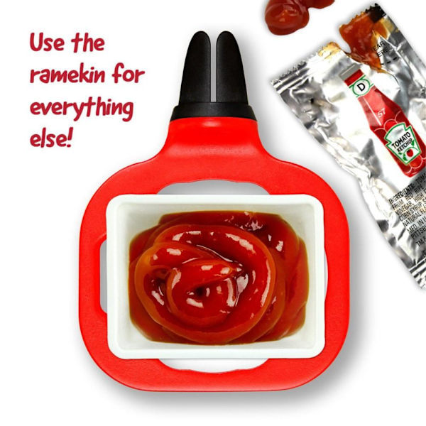 Car Sauce Holder Air Vent Sauce Holder Removable Dipping Sauces Container - Red Red