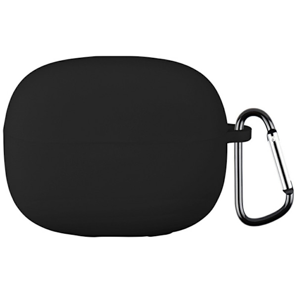 Til Xiaomi Redmi Buds 6 Pro Silikondeksel – Beskyttelsesetui med karabinkrok Black
